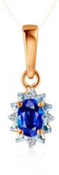 SAVICKI Pandantiv Savicki: aur bicolor, safir albastru, diamante - savicki - 955,00 RON