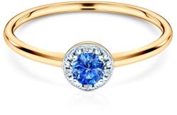 SAVICKI Inel de logodnă SAVICKI: aur, safir albastru, diamante - savicki - 3 625,00 RON