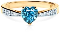 SAVICKI Inel de logodnă Savicki: aur, topaz, diamante - savicki - 4 091,00 RON