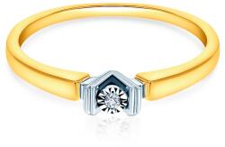 SAVICKI Inel de logodnă SAVICKI: aur bicolor, diamant - savicki - 4 782,00 RON