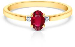 SAVICKI Inel de logodnă SAVICKI: aur bicolor, rubin, diamante - savicki - 6 961,00 RON