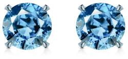 SAVICKI Cercei Share Your Love: aur alb, diamante albastre de laborator