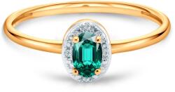 SAVICKI Inel de logodnă SAVICKI: aur bicolor, smarald, diamante - savicki - 3 156,00 RON