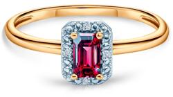 SAVICKI Inel de logodnă SAVICKI: aur bicolor, rubin, diamante - savicki - 4 168,00 RON