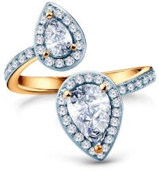 SAVICKI Inel de logodnă SAVICKI: aur bicolor, diamante de laborator - savicki - 12 915,00 RON