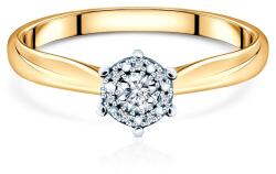 SAVICKI Inel de logodnă SAVICKI: aur bicolor, diamante - savicki - 4 620,00 RON