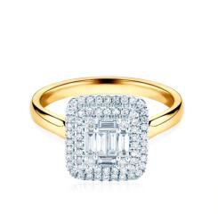 SAVICKI Inel de logodnă Savicki: aur bicolor, diamant - savicki - 15 613,00 RON