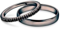 SAVICKI Verighete The Light: aur negru, diamante negre, emisferice, 1, 5 mm și 3, 5 mm