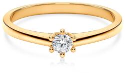 SAVICKI Inel de logodnă SAVICKI: aur galben, diamant - savicki - 3 218,00 RON
