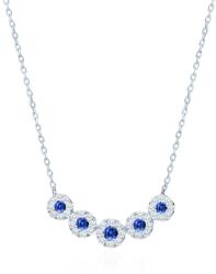 SAVICKI Colier din aur 585 cu safire albastre 0.19 ct 44 cm
