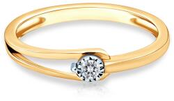 SAVICKI Inel de logodnă SAVICKI: aur bicolor, diamant - savicki - 4 315,00 RON