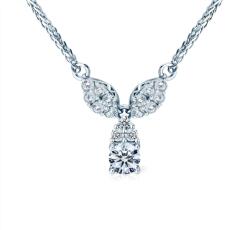 SAVICKI Colier din aur alb 585 cu diamant alb 0.1 ct 46 cm