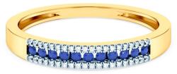 SAVICKI Inel de logodnă SAVICKI: aur bicolor, safire albastre, diamante - savicki - 4 899,00 RON
