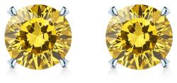 SAVICKI Cercei Share Your Love: aur alb, diamante galbene de laborator
