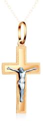 SAVICKI Pandantiv cruce SAVICKI: aur bicolor