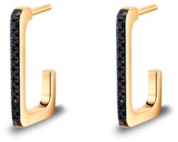 SAVICKI Cercei Savicki: aur bicolor, diamante negre