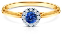 SAVICKI Inel de logodnă Savicki: aur bicolor, safir albastru - savicki - 5 023,00 RON