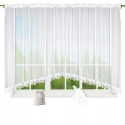  Kész fátyolfüggöny gipiurával 400x150 cm íves Függöny a konyhába (LG15)