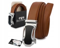 Beltimore Öv bőr öv nadrághoz, elegáns, automata csattal, barna (Beltimore-A48brown_125)