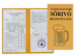  „A Legelszántabb Sörivó - Tréfás Bizonyítvány (CQ04410)