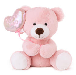 Amek Toys Ursulet Roz cu Balon Inima 22 cm (010104-2)