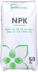 ALTOterra NPK 15-15-15 (2, 4 CaO+4 MgO+8 SO3) kevert műtrágya (25 kg)