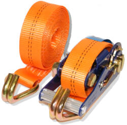 WOLKER Rakományrögzítő heveder csúcsos horoggal (2 részes, 25 mm, 4 méter, 800 kg)