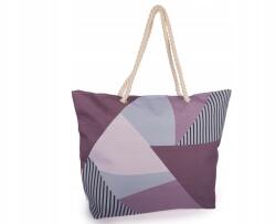 Bellugio Nagy, lila vászon strandtáska shopper kézi fogantyúkkal (ZX-14051)