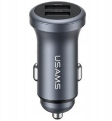 USAMS Autós töltő Usams CC320 Alumínium 2.4A 2xUSB-A tarnish (CC320CC01)