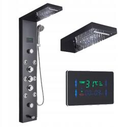 Ari Zuhanypanel Fekete Led Esőztető Hidromasszázs Vízesés Kabin (Panel Prysznicowy Z Deszczownica Czarny c5)