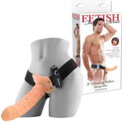  Унисекс пенис колан с вибрации, 20, 5см. - Hollow Strap-on Flesh (PIPE336121)