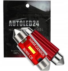 Autoled24 Power Led Izzó 24V Cső 36mm Red Tir Canbus Retrify Automotive