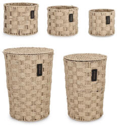 Bizzotto Set 2 cosuri rufe, 3 cosuri depozitare Rahel Ø20x18h; ø25x20h; ø30x22h; ø34x50h; ø40x54h (0402422)