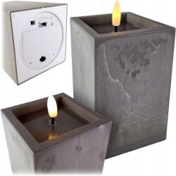 Cortina Led gyertya 12, 5 cm x 7, 5 cm beton hatású (Dekoracyjna świeca)