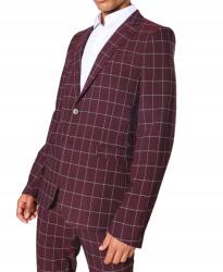 Boohoo Tall Bordó Kockás Blézer 50-ES Méret 50