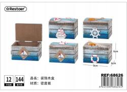  Fából készült dobozok tengeri stílusban 4 különböző minta (481803522)