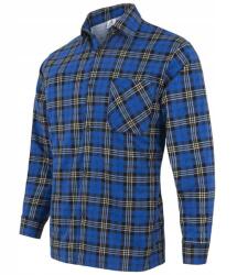 JHK férfi ing casual Flanel ing Ko Fl Rb hosszú ujjú, normál szabású (Koszula flanelowa robocza niebieska KO FL RB)