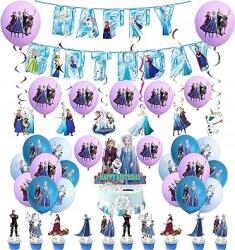  Szülinapi Szett Elsa és Anna Dekoráció Lufik