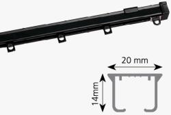  Sina NEAGRA simpla din aluminiu, pe dimensiunea exacta, dorita (4839) Suport draperie