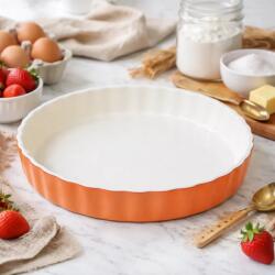 ATELIER 49 Tava Din Lut Cheesecake, Semi Glazurata, Rotunda, Φ33 x 1, 5 cm (ATE49-POE-277263)