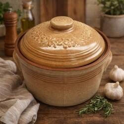 ATELIER 49 Oala Ceramica pentru Sarmale si Fripturi, Glazurata, Rotunda, 8 Litri (ATE49-POE-321159)