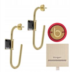 Blingart Sebészeti acél fülbevaló aranyozott női stiftekkel Blingart (kolczyki stal chirurgiczna SK0200#C)