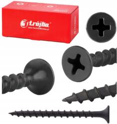 Trojka Fa Csavar Fekete fa csavar 45 mm foszfátozott gipszkartonhoz 1 kg (WFDD 3.5X45 - 1KG)