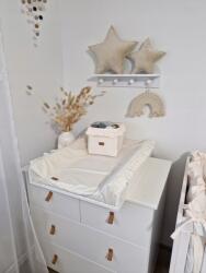 Koell Pelenkázó alátét huzat 50x70 cm Velvet anyagból, Glam stílusban, Krém színű (POKP-GLAM-03)