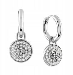 Guess Női ezüst fülbevaló Guess cirkónia köves karika (JUBE03131JWRHT/U)