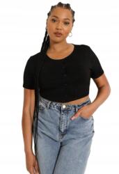 Boohoo Crop Top Fekete Gombokkal 52-ES Méret 52