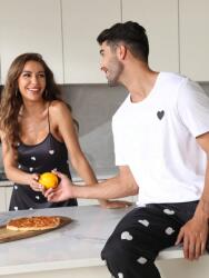 Shein Kétrészes Fekete-fehér Unisex Pizsama (s) (611372)