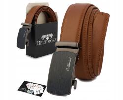Beltimore Férfi bőr Öv fekete automata csattal, barna színben (Beltimore-A45brown_125)