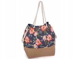 Bellugio Strandtáska strand shopper nagy, kézben tartható canvas sötétkék (ZX-14160)