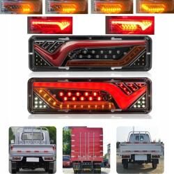 TT Technology Dinamikus Led Kombinált Hátsó Lámpa 5 Funkciós Szett 2DB Lámpa 12/24V Neon